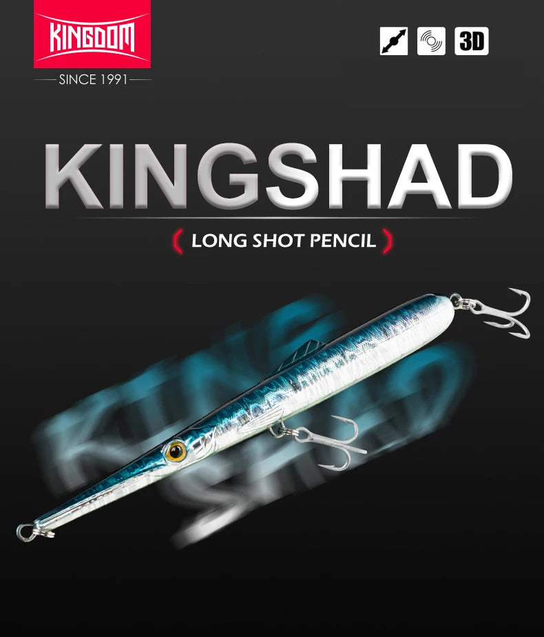 Kingdom Needle Long Casting 11g / 13g - 30g / 40g Stickbaits Floating&Sinking