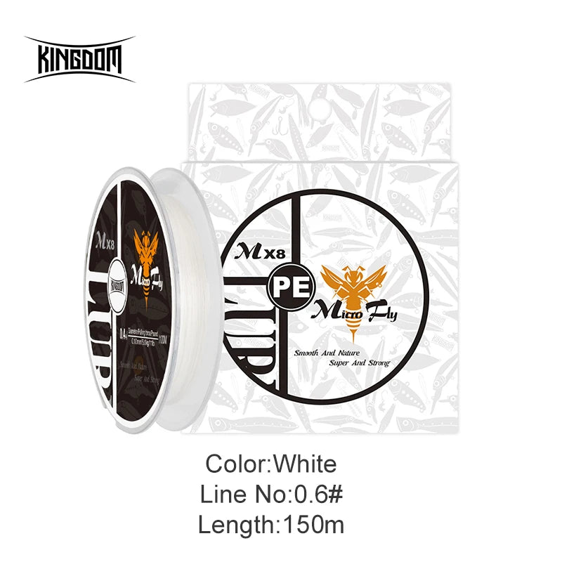 Kingdom Micro Fly 100m 4 Strands Braided Monofilament
