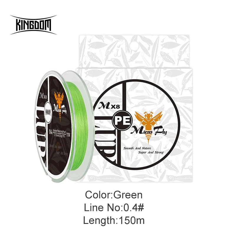 Kingdom Micro Fly 100m 4 Strands Braided Monofilament