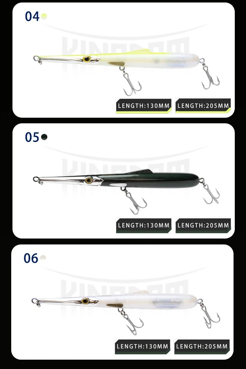 Kingdom Needle Long Casting 11g / 13g - 30g / 40g Stickbaits Floating&Sinking