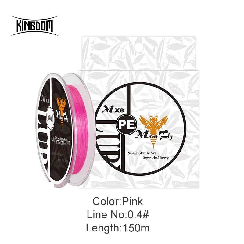 Kingdom Micro Fly 100m 4 Strands Braided Monofilament