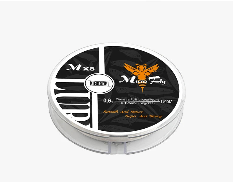 Kingdom Micro Fly 100m 4 Strands Braided Monofilament