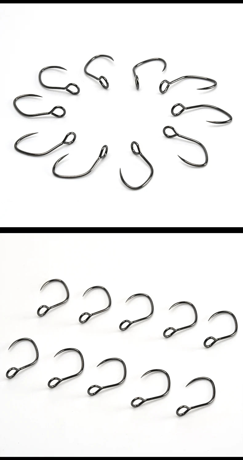BLUX 10pcs Barbless Trout Hook 10# / 8#