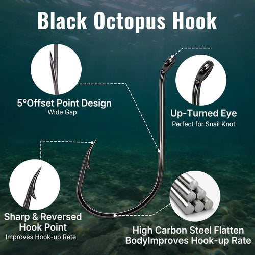 9KM Octopus Fishing Hook 50-100pcs