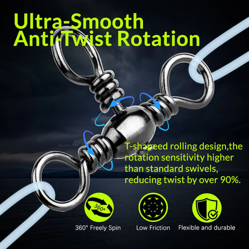 9KM 3 Way Swivels 25~100Pcs F