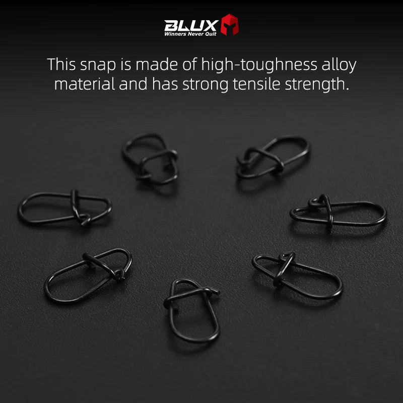 BLUX 80pcs Matte Black Snaps Stainless Steel