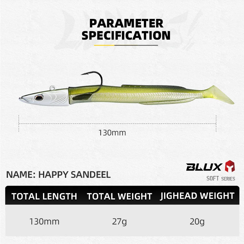 BLUX Happy Sandeel 13cm 27g Soft Bait