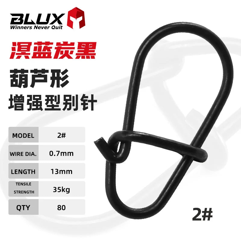 BLUX 80pcs Matte Black Snaps Stainless Steel