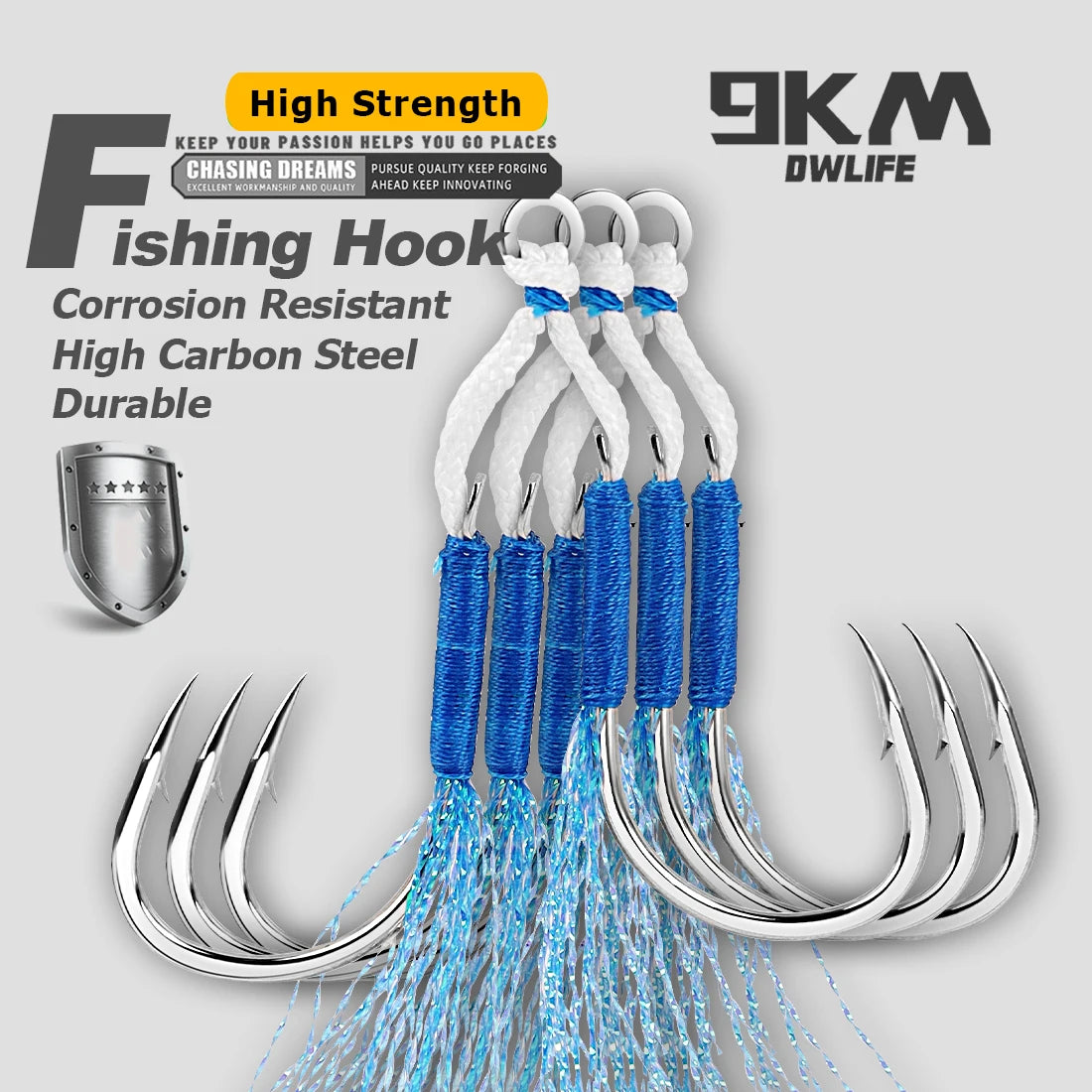 9KM Fishing Assist Hook 10-20pcs