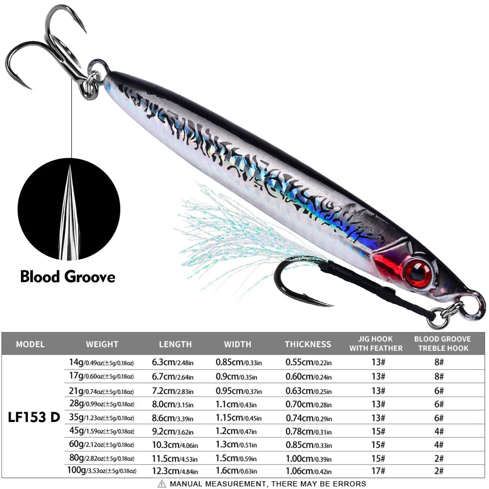 Proberos Metal Jig Bait 14g-80g
