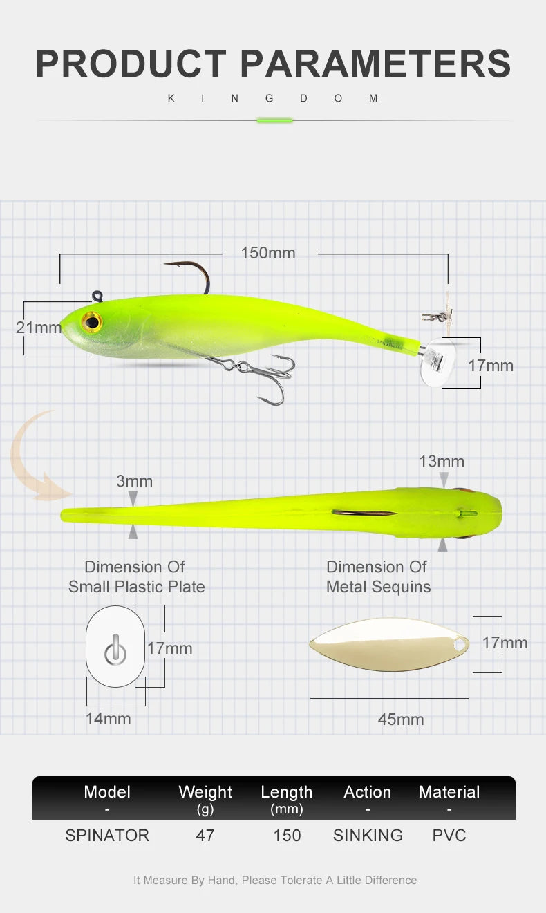 Kingdom 150mm 47g Soft Bait With Spoon