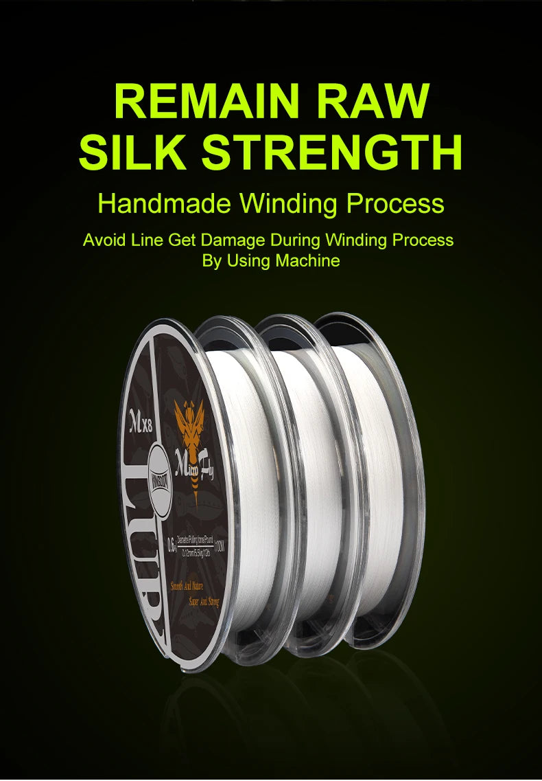 Kingdom Micro Fly 100m 4 Strands Braided Monofilament