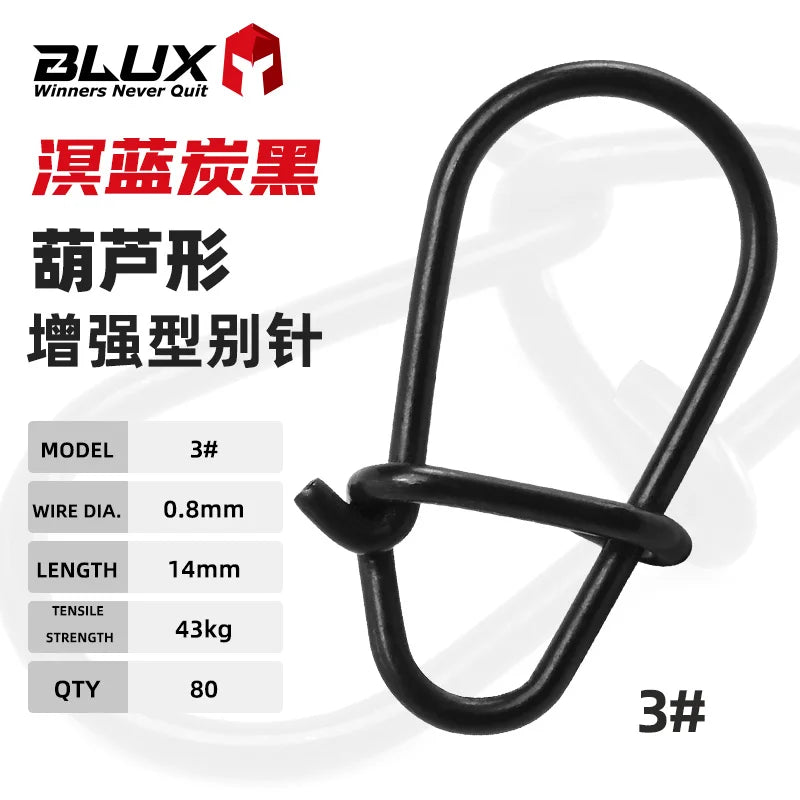 BLUX 80pcs Matte Black Snaps Stainless Steel