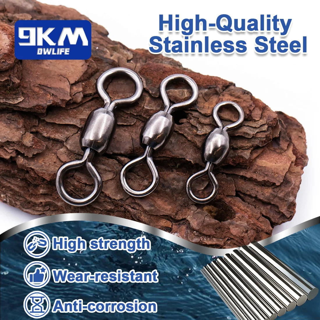 9KM Crane Swivels 50~200Pcs