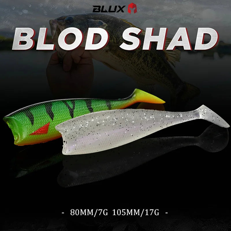 BLUX BLOD SHAD 80mm 105mm Soft Bait