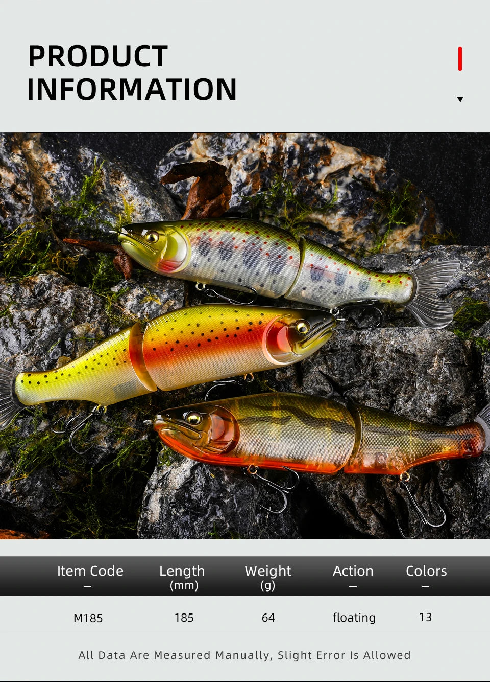 BEARKING Top Jointed  Minnow  185mm / 64g