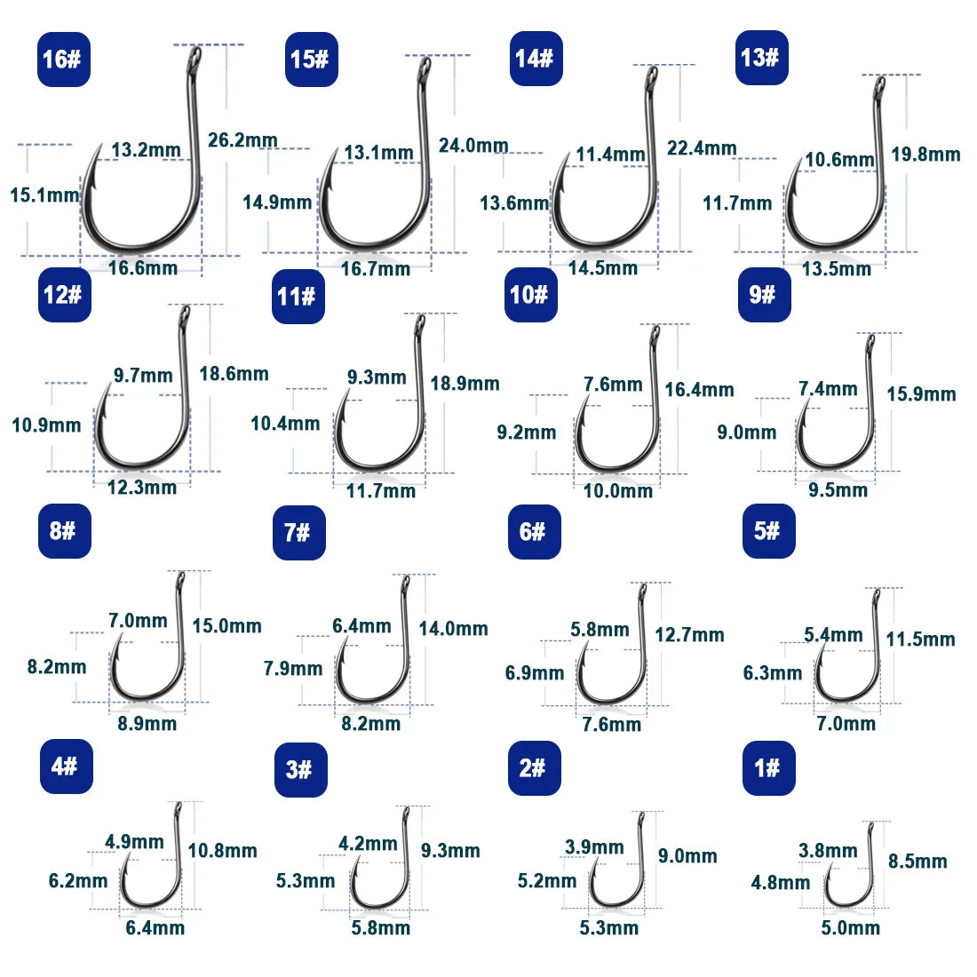 9KM Iseama Fishing Hooks 50~200Pcs