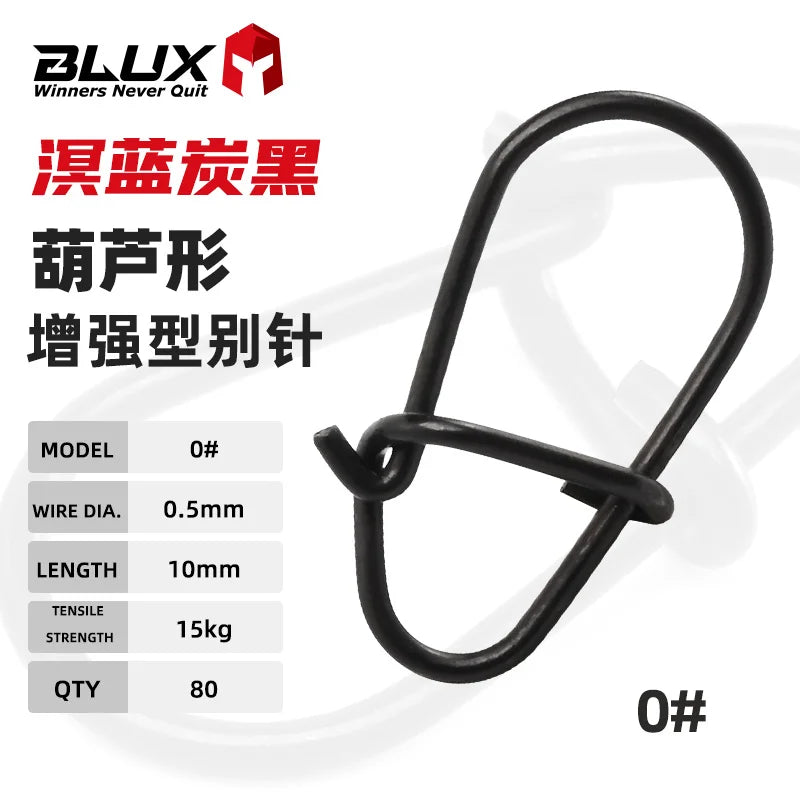 BLUX 80pcs Matte Black Snaps Stainless Steel