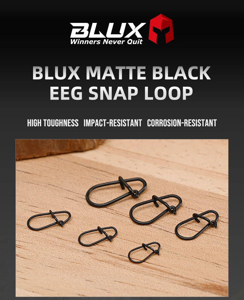 BLUX 80pcs Matte Black Snaps Stainless Steel