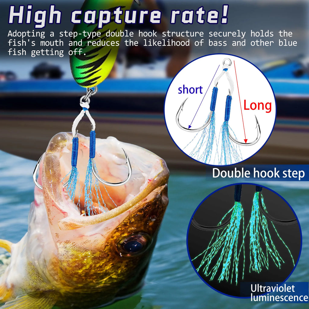 9KM Fishing Assist Hook 10-20pcs