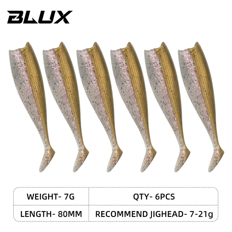 BLUX BLOD SHAD 80mm 105mm Soft Bait