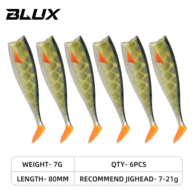 BLUX BLOD SHAD 80mm 105mm Soft Bait