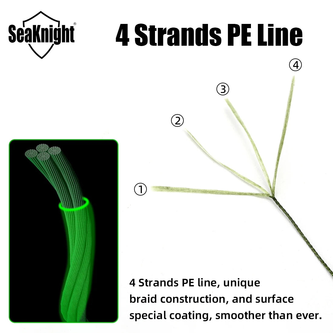 SeaKnight Multifilament 4 Strands Braided  300M / 500M / 1000M