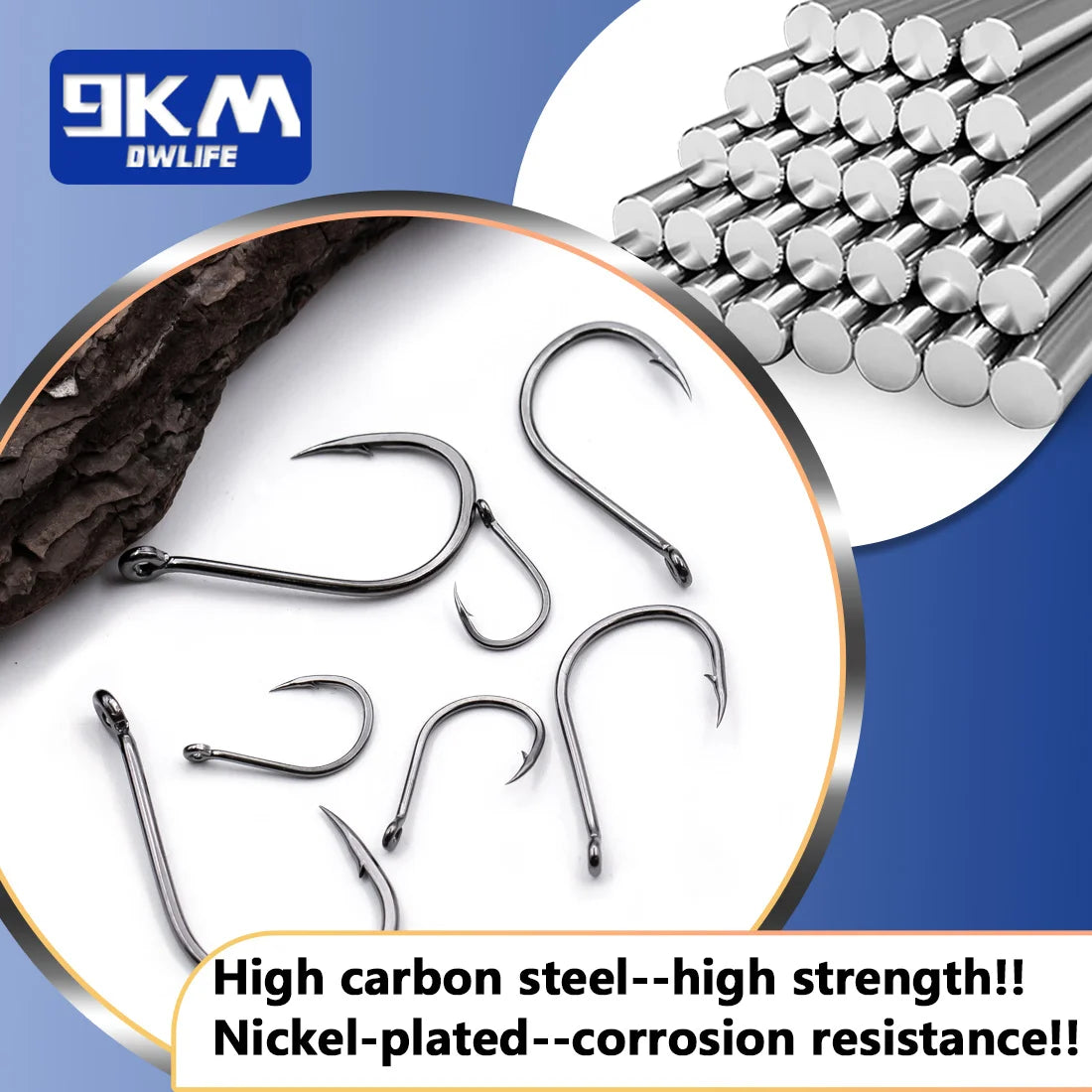 9KM Iseama Fishing Hooks 50~200Pcs