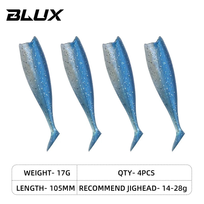 BLUX BLOD SHAD 80mm 105mm Soft Bait