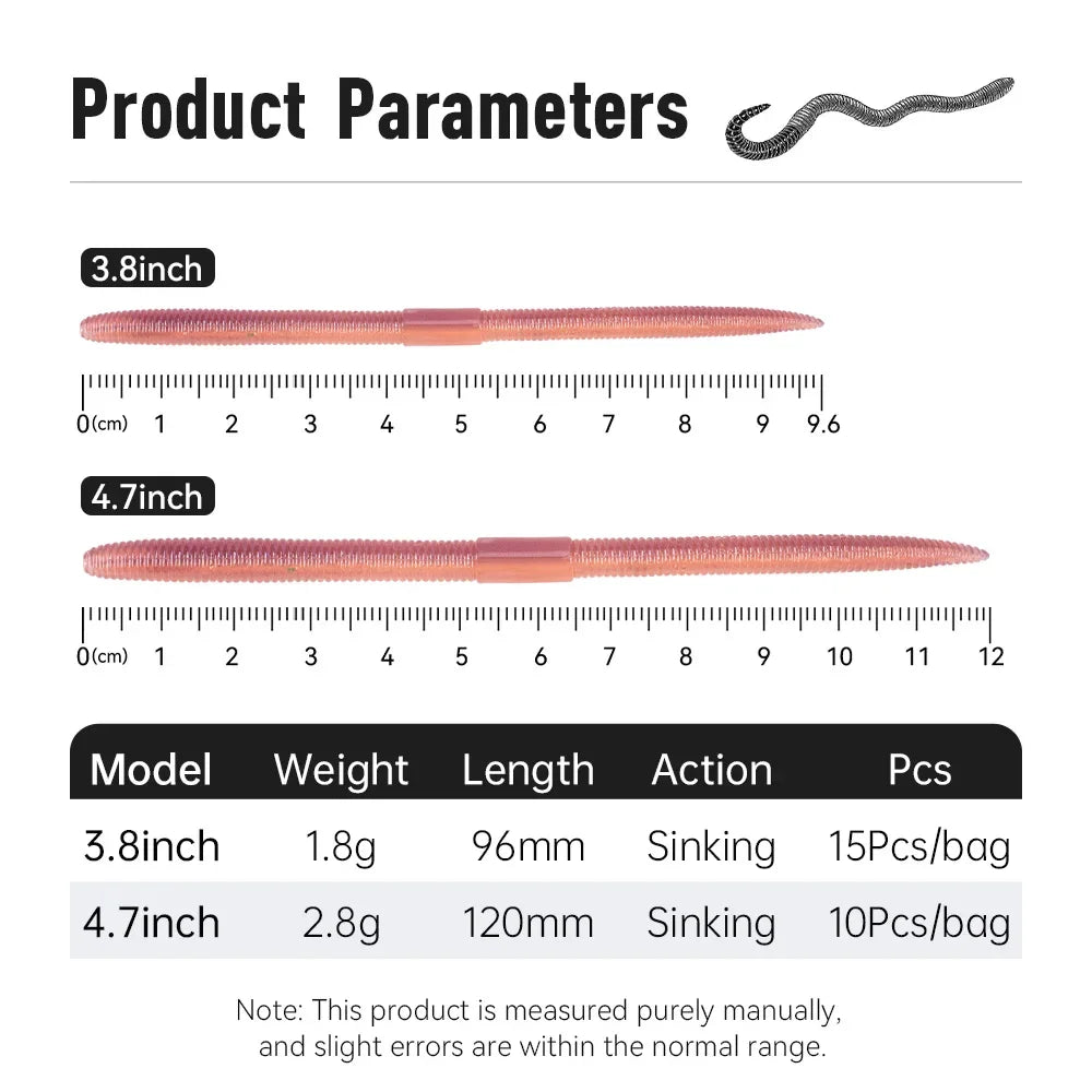 Kingdom 15pcs Earthworm Soft Bait