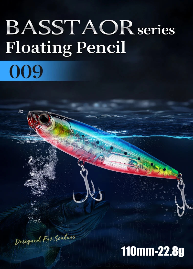 KINGDOM Basstaor 009 Floating Minnow 110mm 22.8g