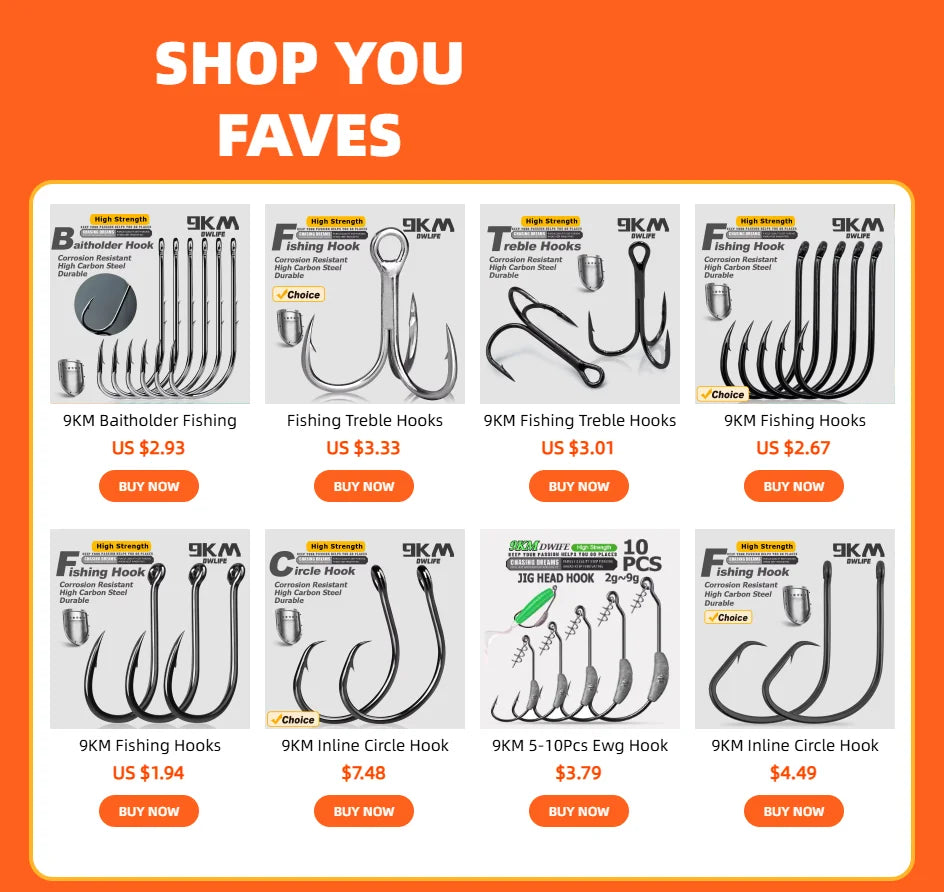 9KM Iseama Fishing Hooks 50~200Pcs