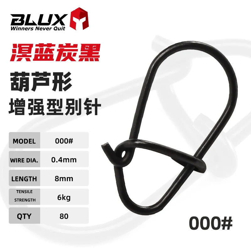 BLUX 80pcs Matte Black Snaps Stainless Steel