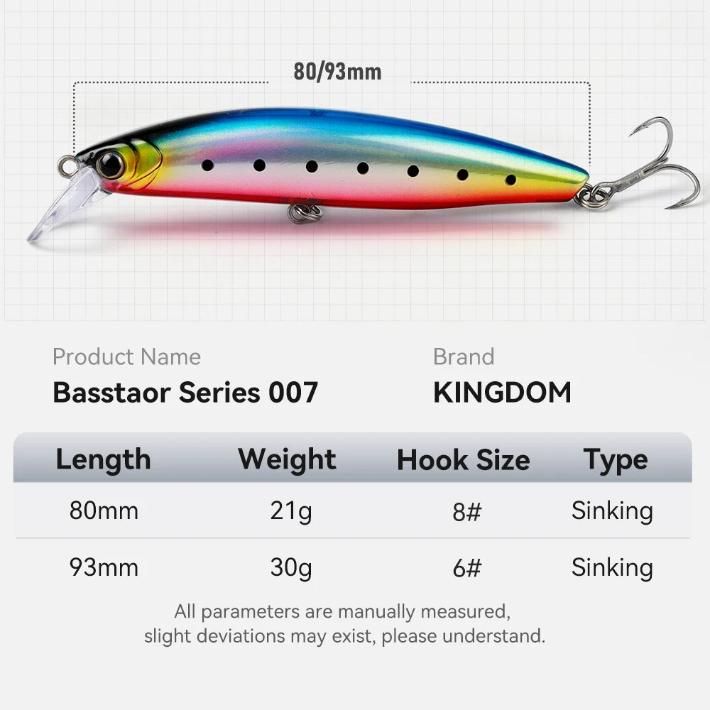 Kingdom Sinking Minnow 21g - 30g 80mm / 93mm