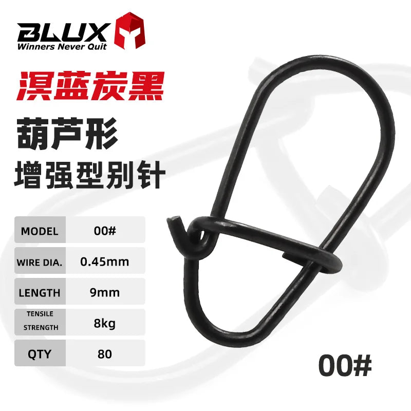 BLUX 80pcs Matte Black Snaps Stainless Steel