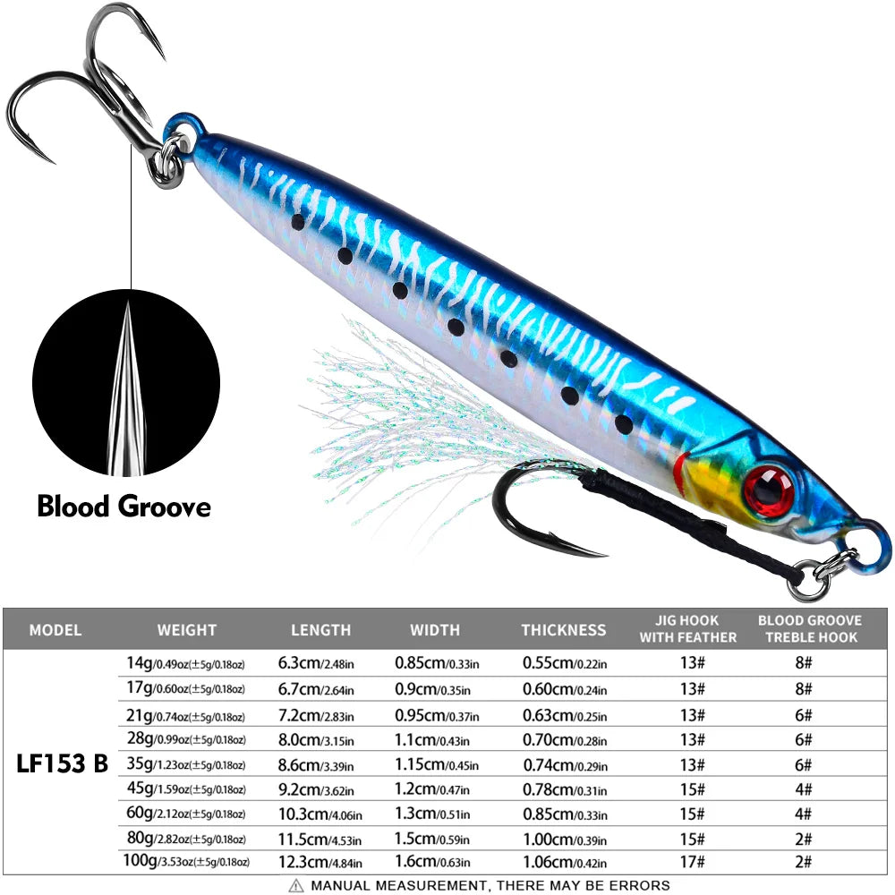 Proberos Metal Jig Bait 14g-80g