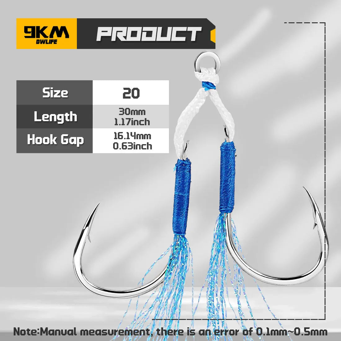 9KM Fishing Assist Hook 10-20pcs