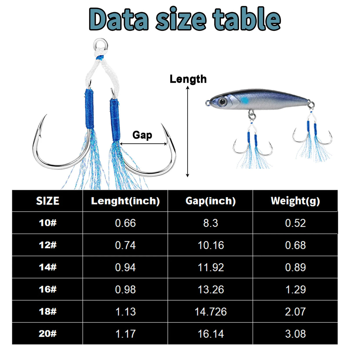 9KM Fishing Assist Hook 10-20pcs
