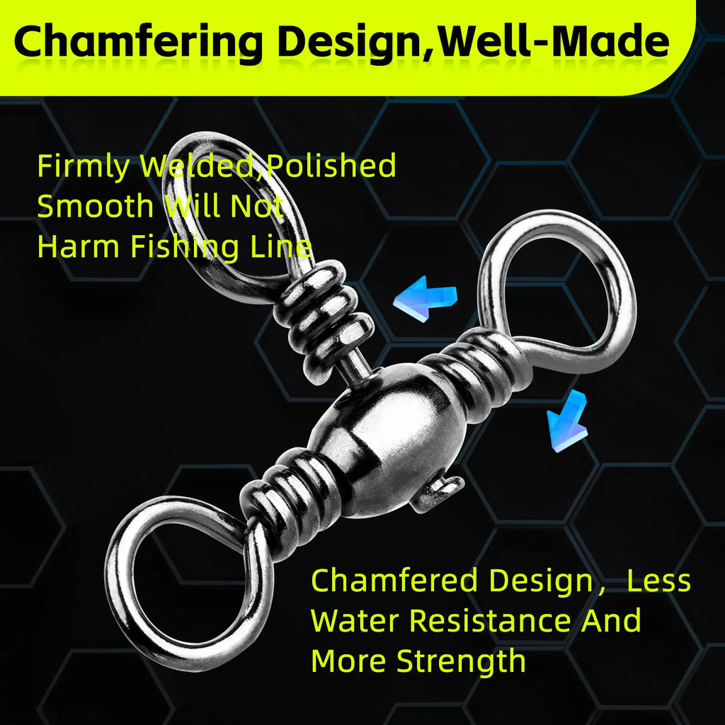 9KM 3 Way Swivels 25~100Pcs F