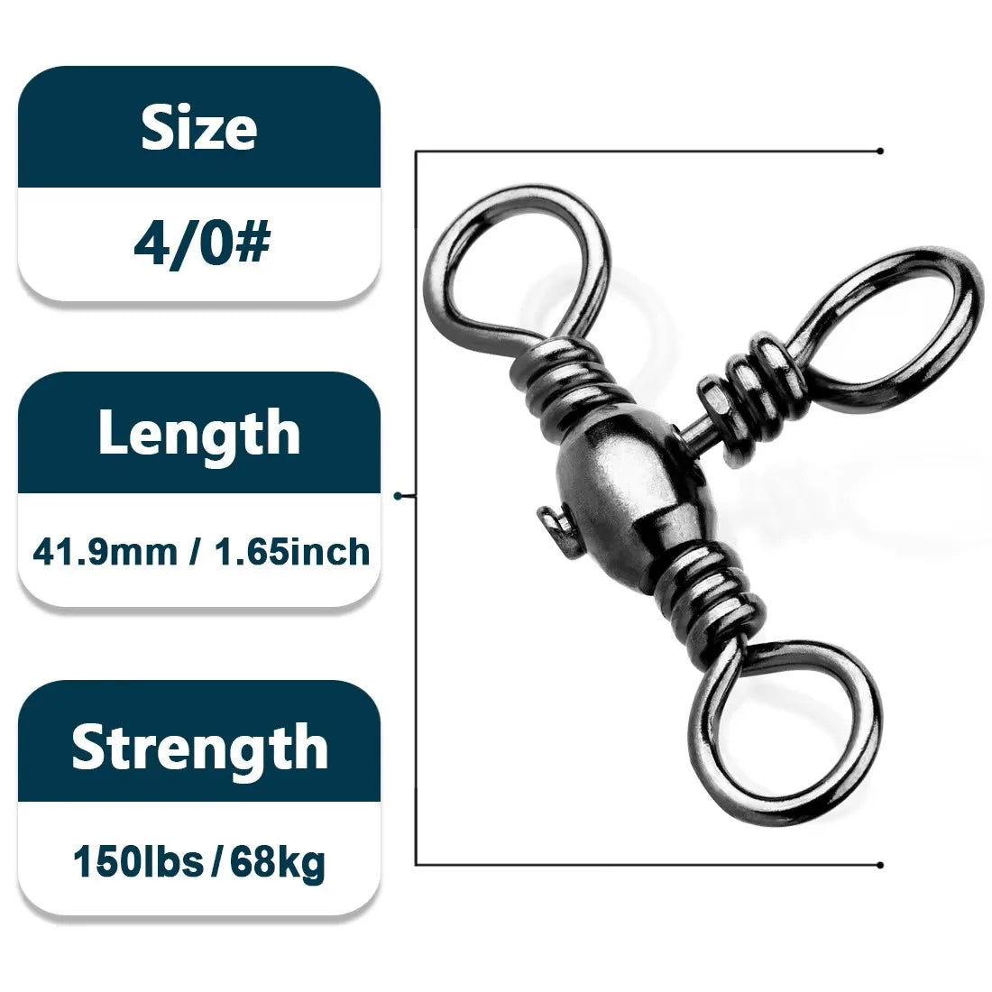 9KM 3 Way Swivels 25~100Pcs F