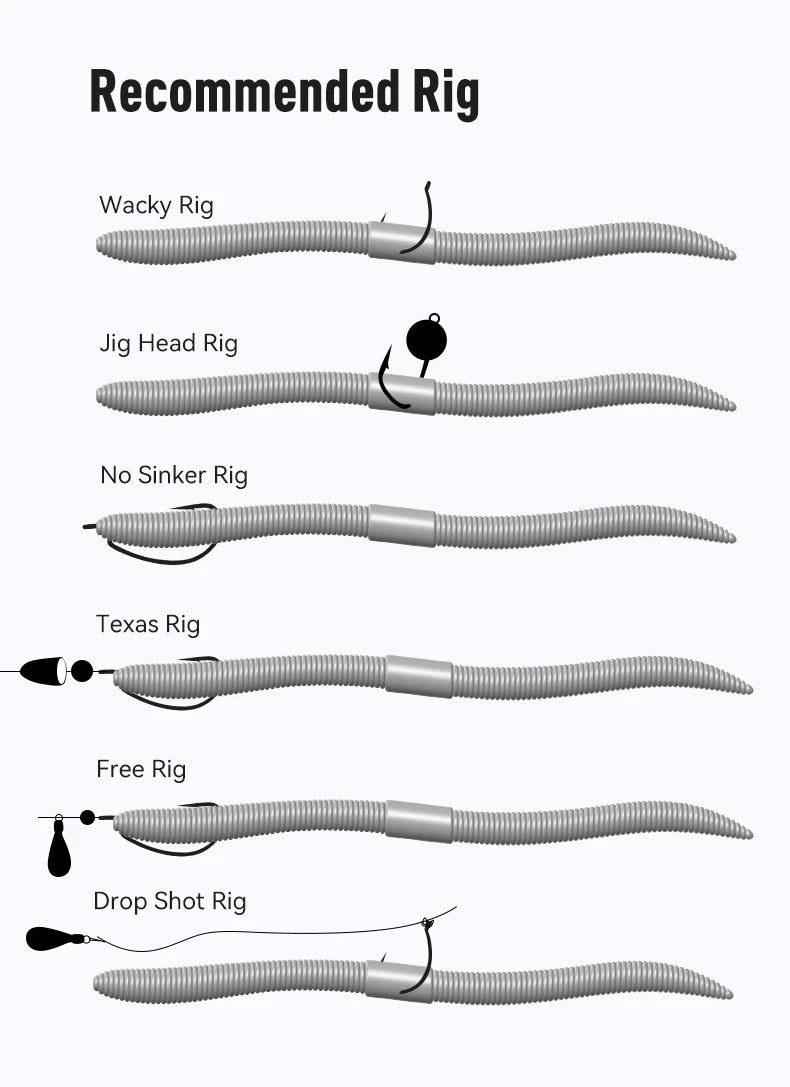 Kingdom 15pcs Earthworm Soft Bait