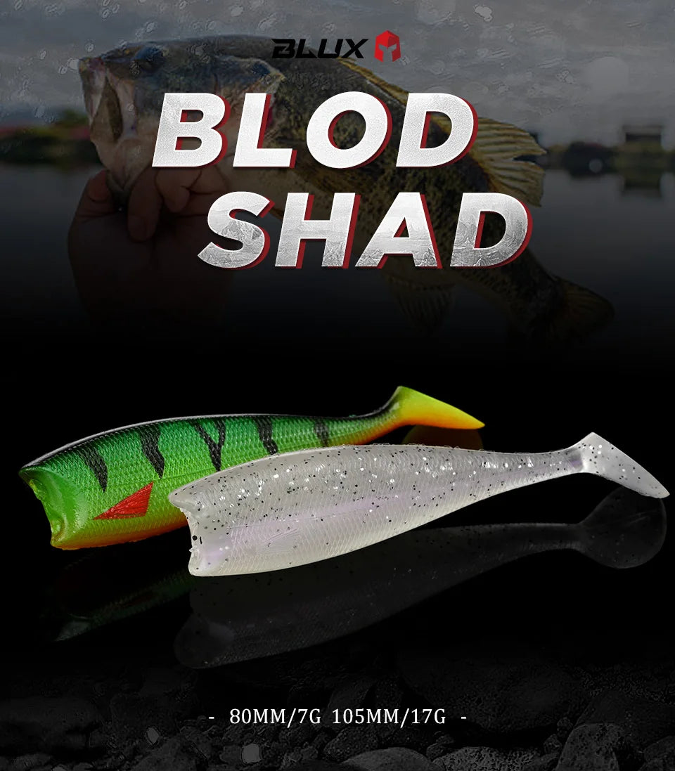 BLUX BLOD SHAD 80mm 105mm Soft Bait