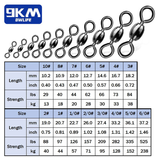 9KM Crane Swivels 50~200Pcs
