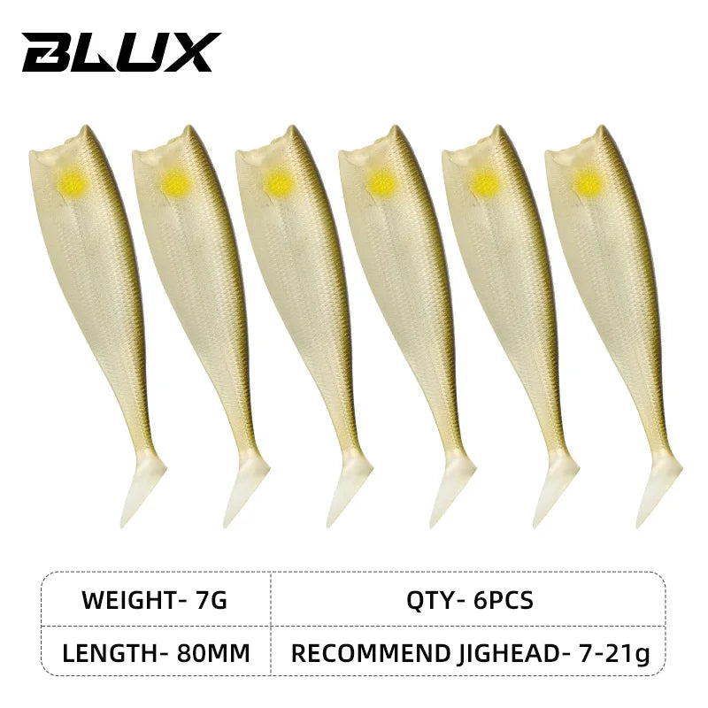 BLUX BLOD SHAD 80mm 105mm Soft Bait