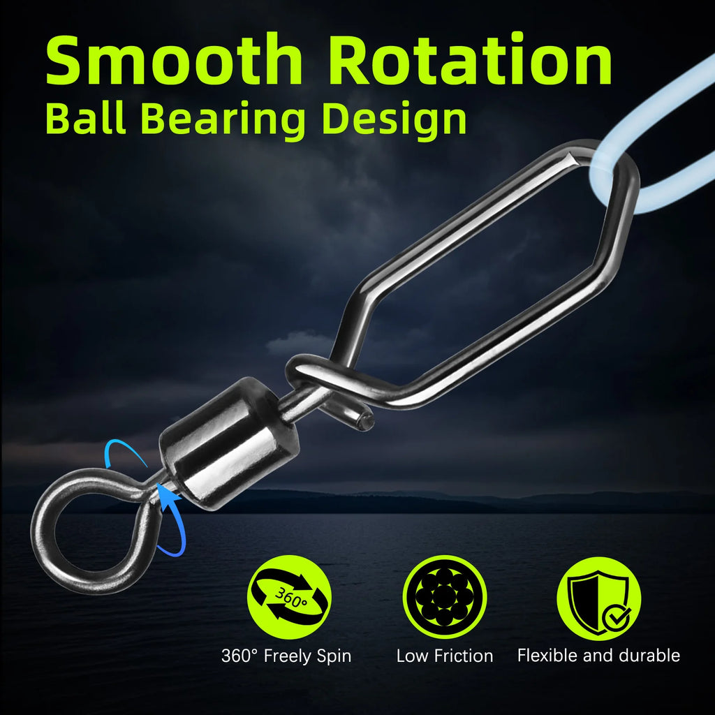 Fishing Swivels Snap 25~100Pcs