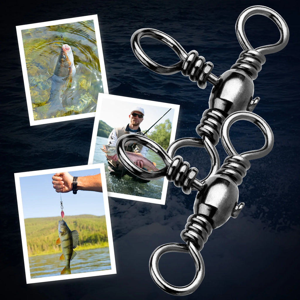 9KM 3 Way Swivels 25~100Pcs F