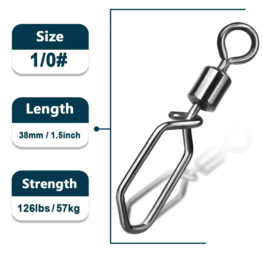 Fishing Swivels Snap 25~100Pcs