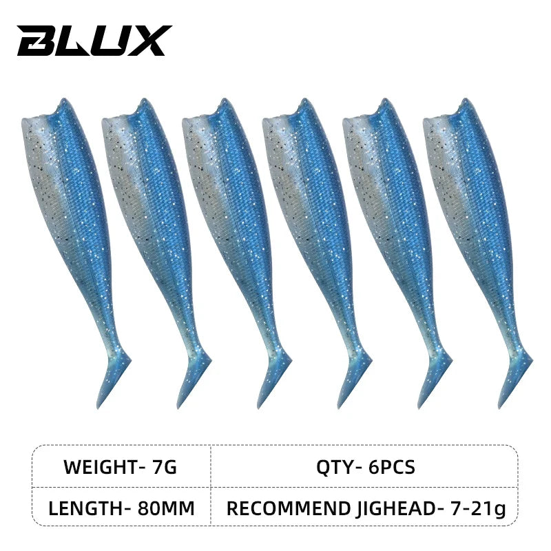 BLUX BLOD SHAD 80mm 105mm Soft Bait
