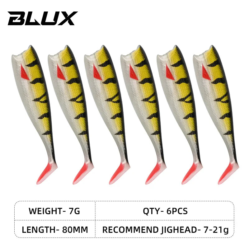 BLUX BLOD SHAD 80mm 105mm Soft Bait