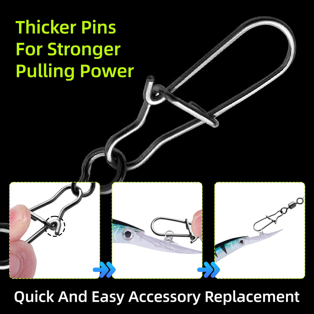 Duo-Lock Snap Swivels 50~200Pcs